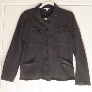 Standard James Perse Easy fit surplus jacket distressed black pockets size 1